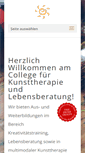 Mobile Screenshot of kunsttherapiecollege.at